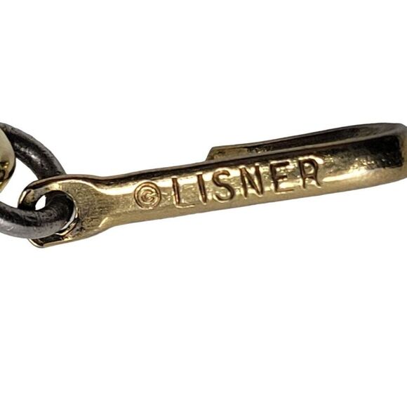 Vintage 70s Signed Lisner Gold Tone 3D Flower Link Collar Chocker Necklace Glam - Picture 3 of 15